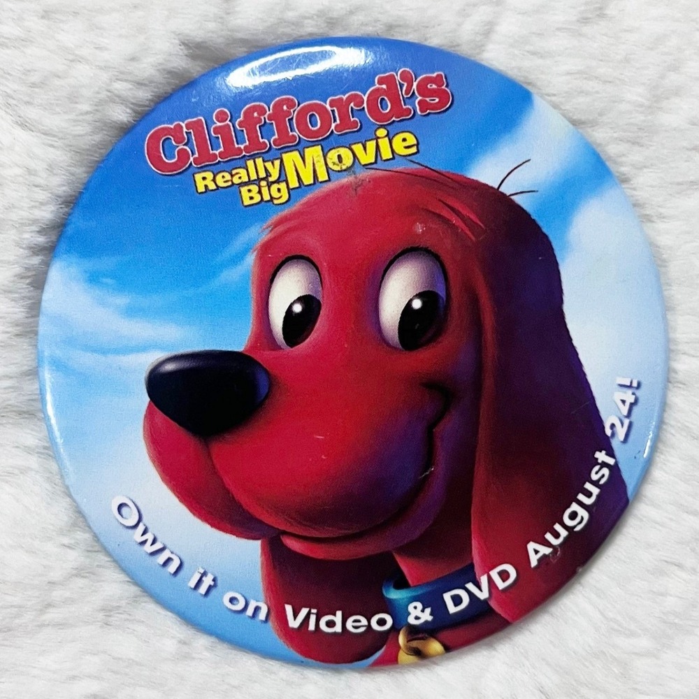 🔮 5/$25 Vintage Clifford's Really Big Movie Pin